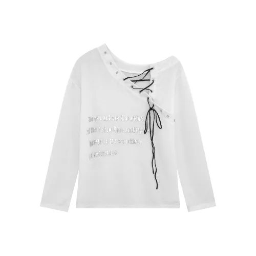 YINLEI Т-рубашка с оборванным рукавом женская