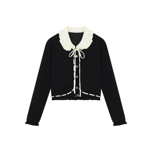 VEGA CHANG SS24 Свитер Женские Текстильный ремень Черный