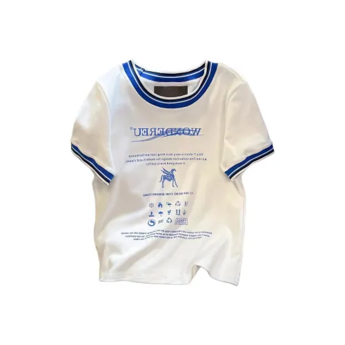 PLAY BUSH Стандартная футболка Женская Белая