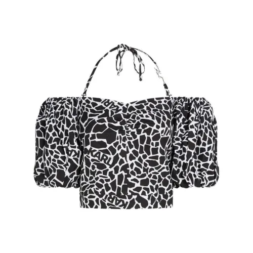 KARL LAGERFELD Crop Top Женский Черный