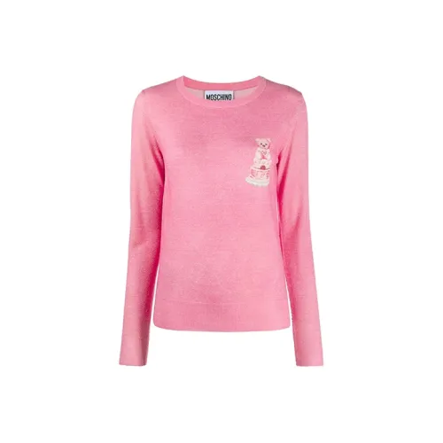 MOSCHINO FW21 Slim Fit Свитер Женский Розовый