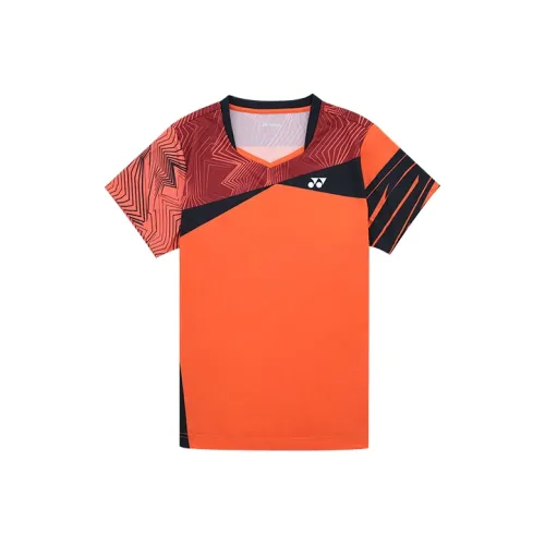 YONEX SS22 Стандартная футболка женская оранжево-красная