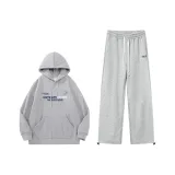 Серый топ + светло-серые штаны