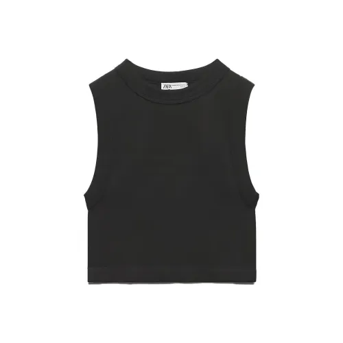 ZARA Черные Женские Т-рубашки