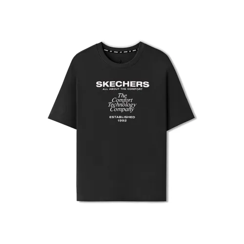 Skechers Угольно-черный 0018 Женские T Рубашки