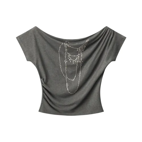 CUWU Асимметричный топ с короткими плечами женские