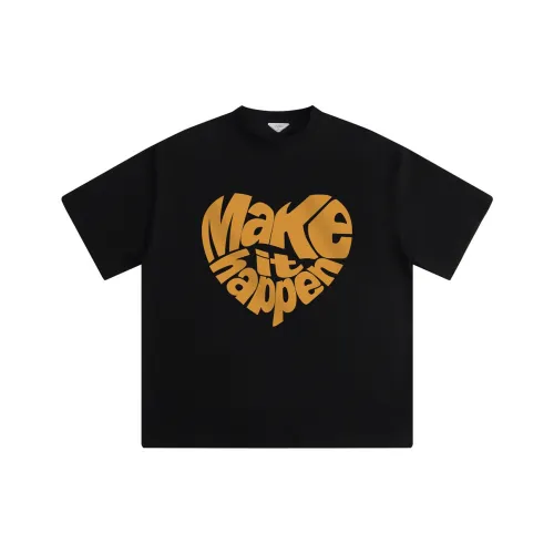 ZUOLANGGENU Рукав с оборванным плечом Короткий рукав Т-рубашка Унисекс