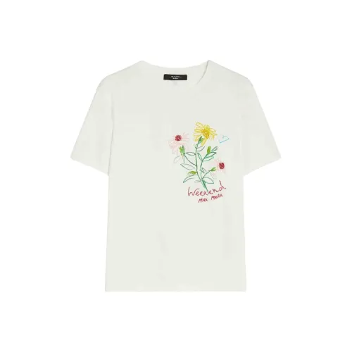 WEEKEND MaxMara Белые Женские Рубашки с Цветочным Узором