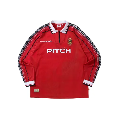 Umbro x OVER THE PITCH SS24 Футбол Джерси Унисекс Красный Черный