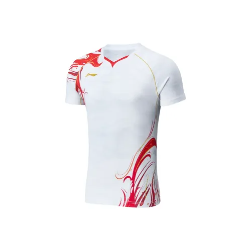 LINING Badminton Series Бадминтон Джерси Унисекс Стандартный Белый