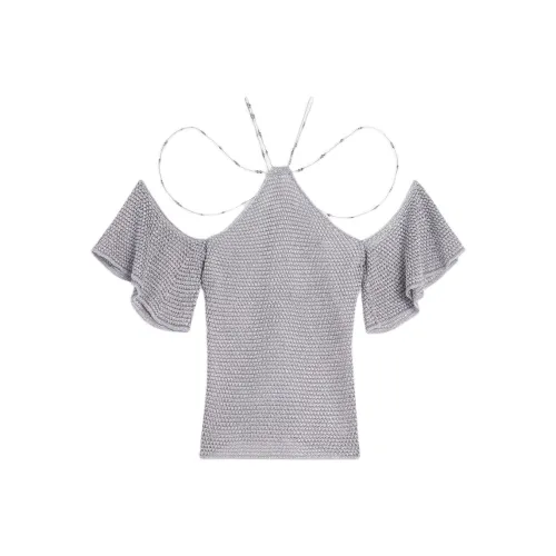 Lanvin SS24 T Рубашка Женская Серебряная