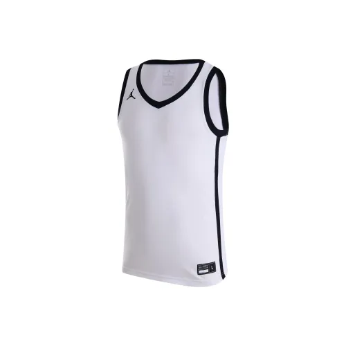 Jordan SS24 Dri Fit Баскетбольная Джерси Мужская TEAM WHITE