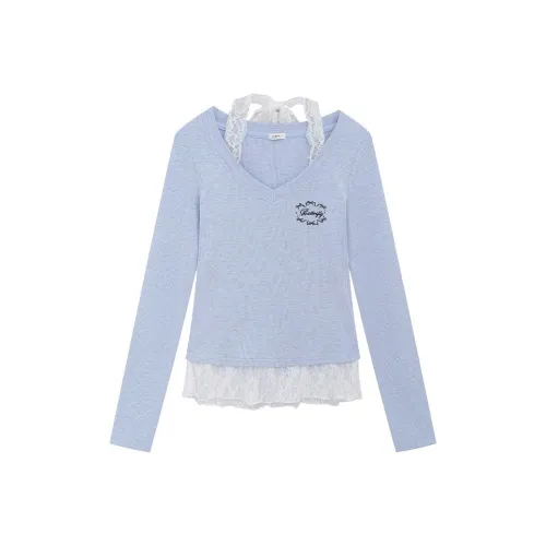 Shuhao Bai T-рубашка Женская Синяя