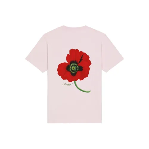 KENZO Nigo Drop4 POPPY Flower Розовый Женские Т-рубашки