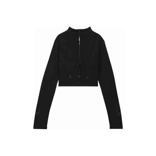 Nike x Off Белый КРОП ТОП Женский Черный