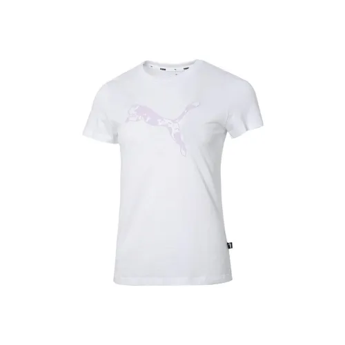 PUMA Базовый Белый Женские Футболки