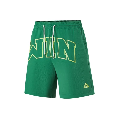 PEAK Желто-зеленые мужские баскетбольные шорты