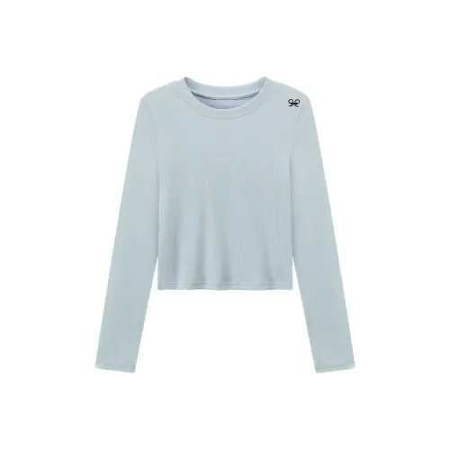 CHUU Серо-голубые Женские Футболки