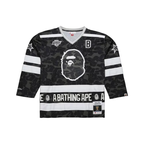 A BATHING APE X Mitchell Ness FW23 Футбол Джерси Унисекс Черный