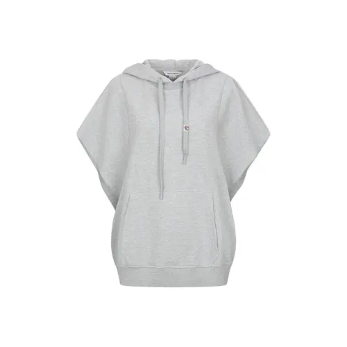 URBAN REVIVO Летучая мышь Рукав T-Рубашка Женская Фотиния Серый