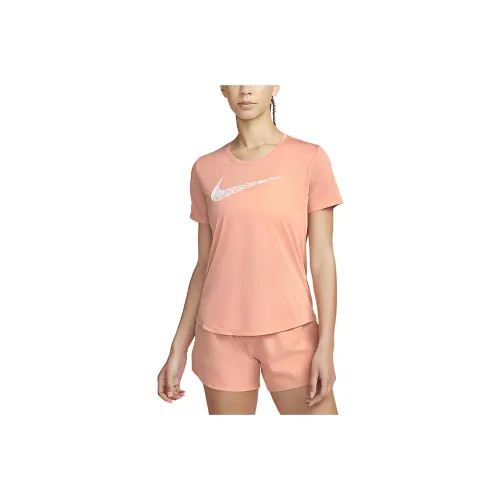 Nike Бег T-Shirt Женская Оранжевая