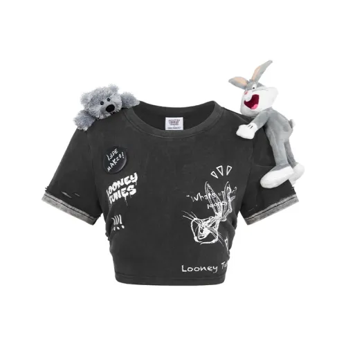 13 DEMARZO LOONEY TUNES 23SS Bugs Bunny Co Branded Series Женские Короткие Топы