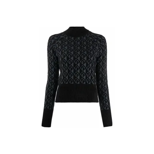 Marine Serre Осенний Зимний Облегающий Свитер Женский Черный