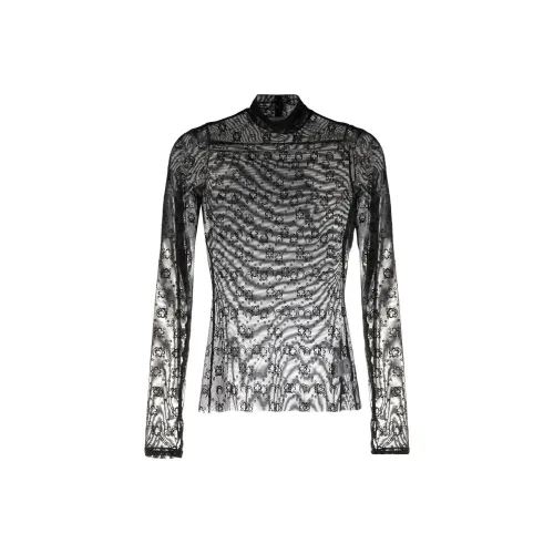 Marine Serre Черные Женские Рубашки T