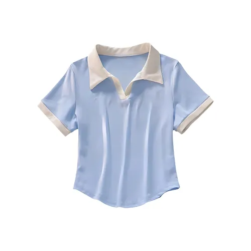 Ya Sheep People T-Shirt Женская Океан Синий Абрикосовая Рафиния