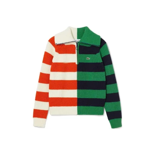 LACOSTE Свитер Женский Красный Белый Зеленый Черный Многоцветный