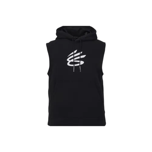 Under Armour SS24 Curry Флис Баскетбольная Джерси Мужская Черная