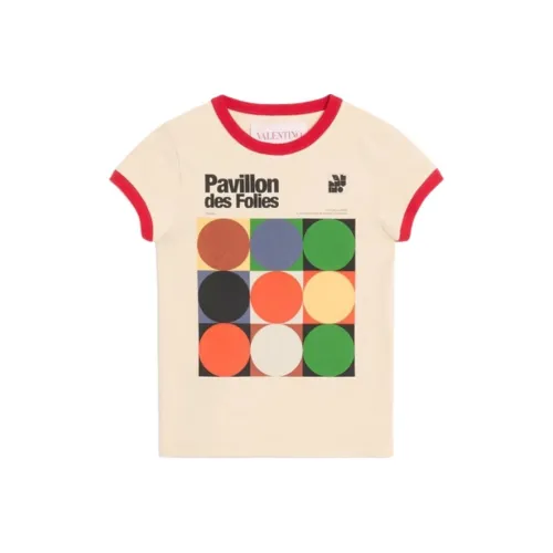 Valentino Стандартная T-рубашка Женская Светлый Бежевый