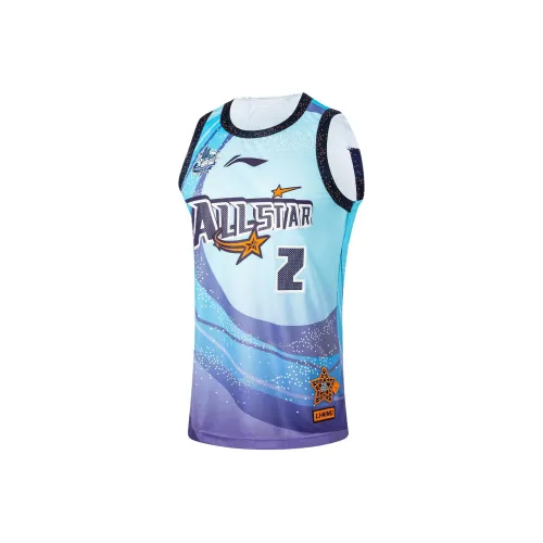 LINING CBA Collection Basketball Collection Баскетбольная Джерси Мужская Wave Blue