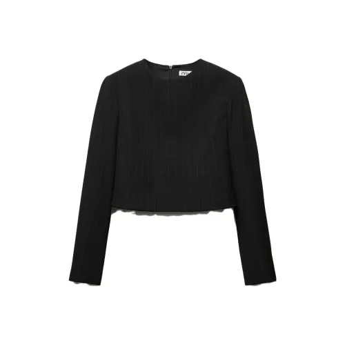ZARA Черные Женские Короткие Топы