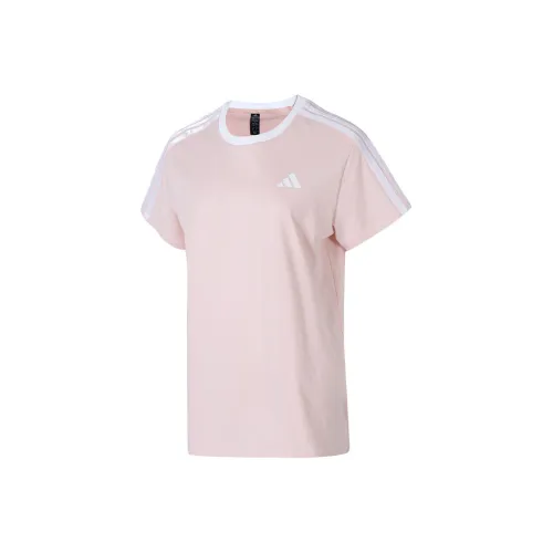 Adidas Boyfriend Standard T-Shirt Женская Светло-Розовая Белая