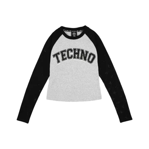 TCH Реглан-рукав Т-рубашка Женская Серого цвета