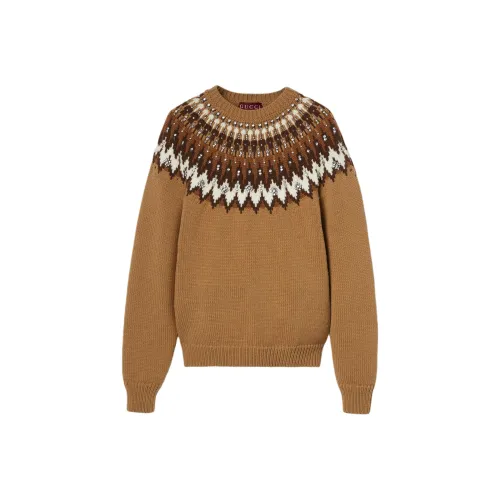 GUCCI Коричневые Женские Свитеры