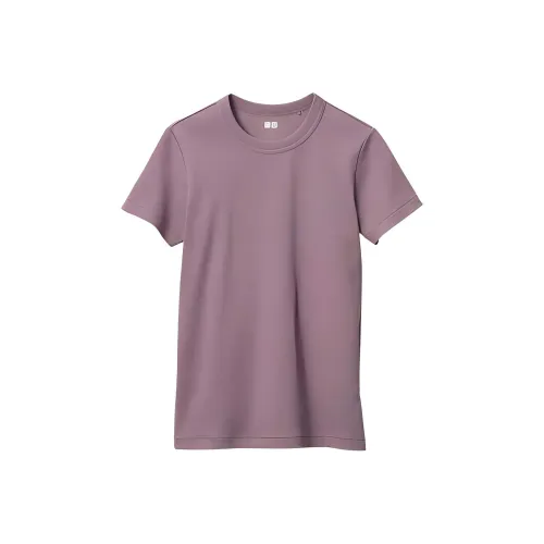 UNIQLO Стандартная T-рубашка Женская Фиолетовая