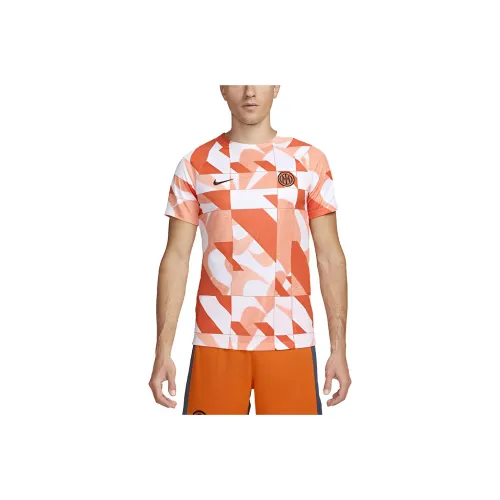 Nike Dri Fit Inter ACADEMY Pro Футбол Джерси Мужской Оранжевый Белый