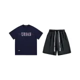 Комплект одежды (Темно-синяя, белая с логотипом, короткая рукавная рубашка + черные шорты)