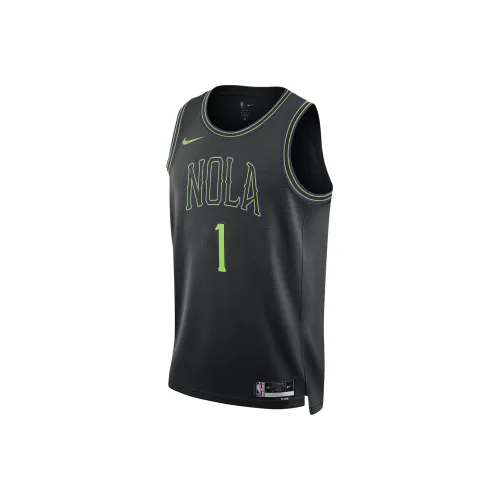 Nike Баскетбольная Джерси Городская Edition 2023 24 New Orleans Pelicans Zion Williamson Размер 1 Мужской Черный