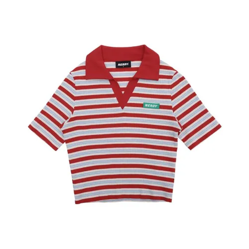 Nerdy Красный Женские Короткие Топы