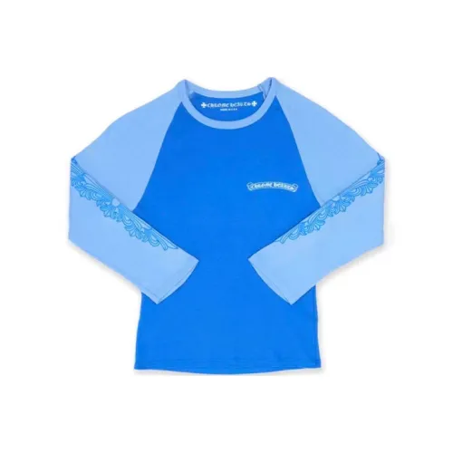 Chrome Hearts Реглан с рукавом T-Shirt Женская Синяя