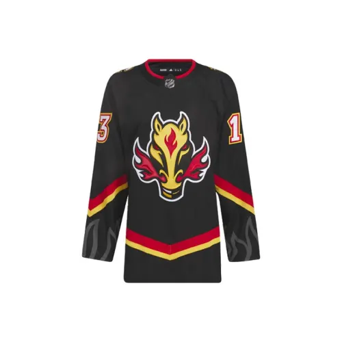 Adidas FLAMES Gaudreau Third Authentic Jersey Футбол Джерси Пламя Команда Gadoro Размер 13 Мужской Черный