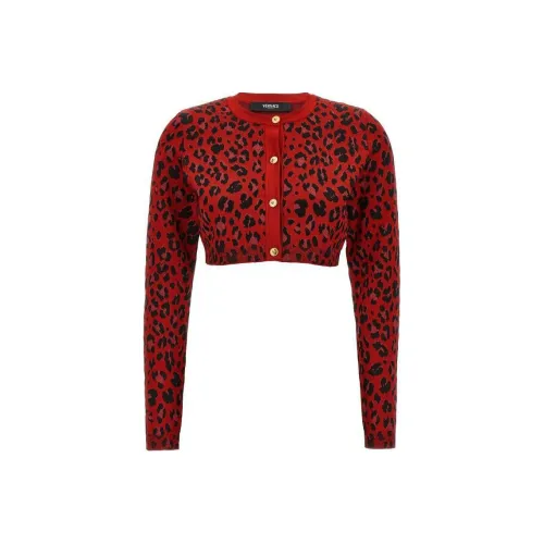 VERSACE Женские свитеры красного цвета