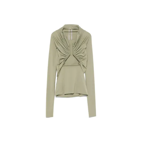 RICK OWENS совместный бренд RO T Рубашка Женская Зеленая