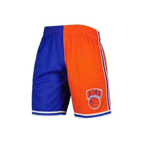 NBA MITCHELL NESS Спортивные шорты Мужские Синие Оранжевые