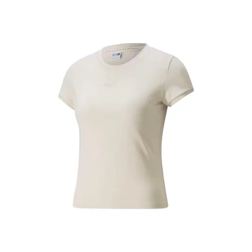 PUMA Teema Crew Бежевые Женские Футболки