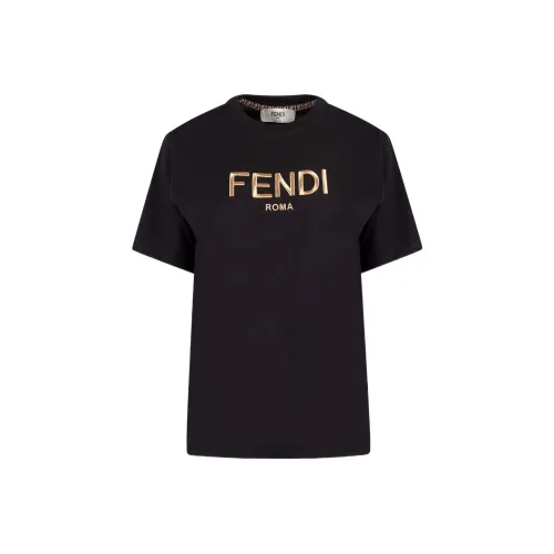 FENDI FW22 Стандартная рубашка T женская черная