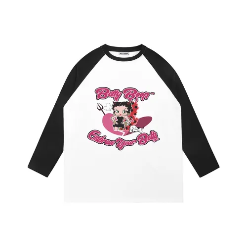 Betty Boop Белый/Черный Унисекс Футболка